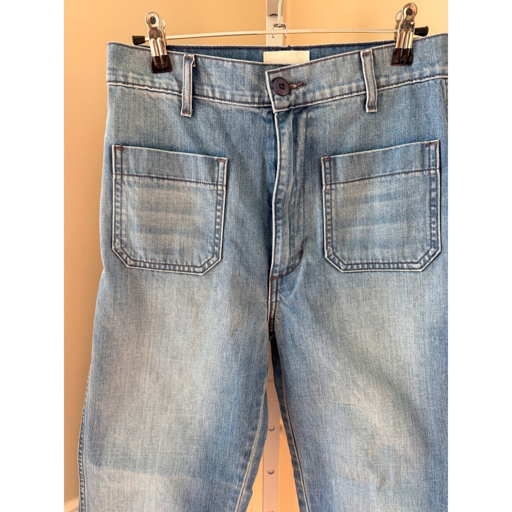 DOEN Maritime Jean Patch Pocket Jeans Size 28 in Menton Wash Blue Made in USA - Picture 11 of 15